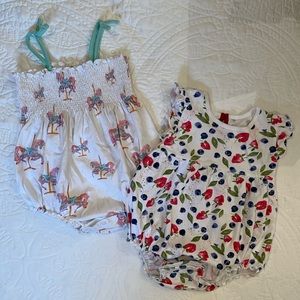 2 piece toddler romper set